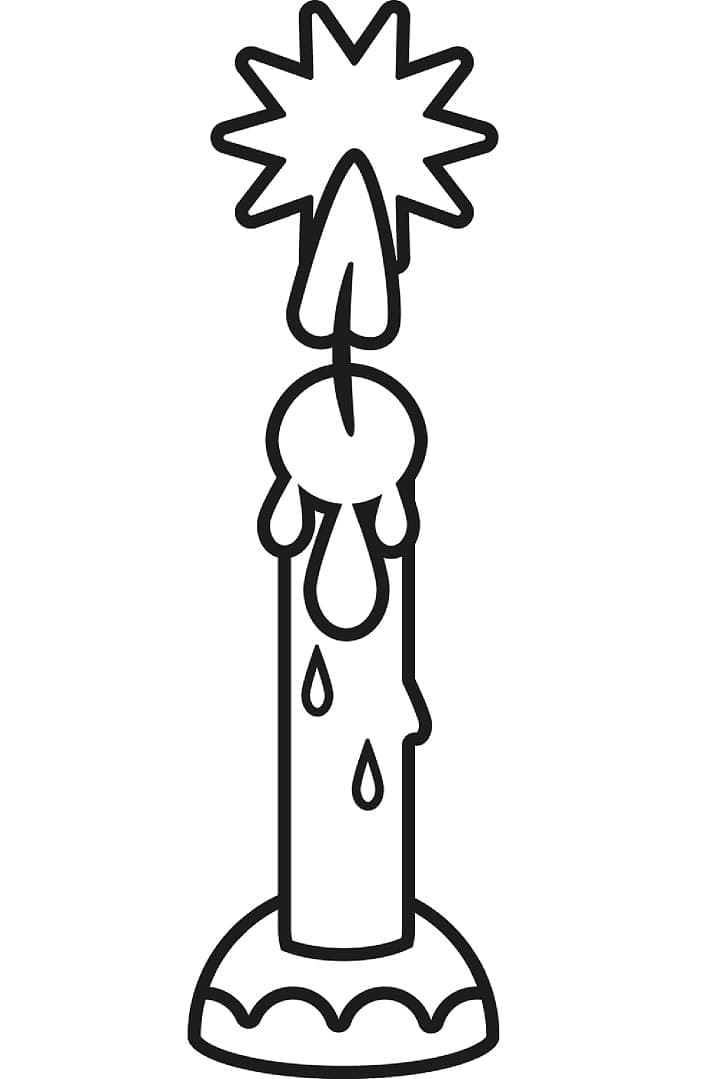 Zdarma Vánoční Svíčka omalovánka