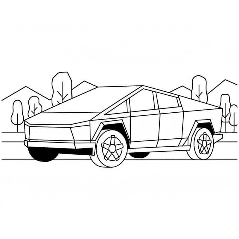 Auto Tesla omalovánka