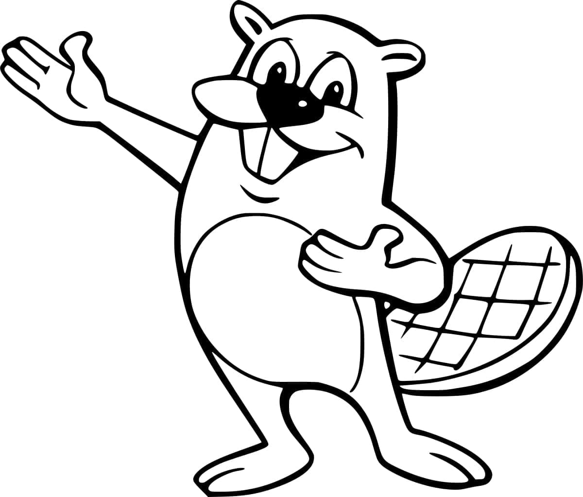 Bobr Gratis omalovánka