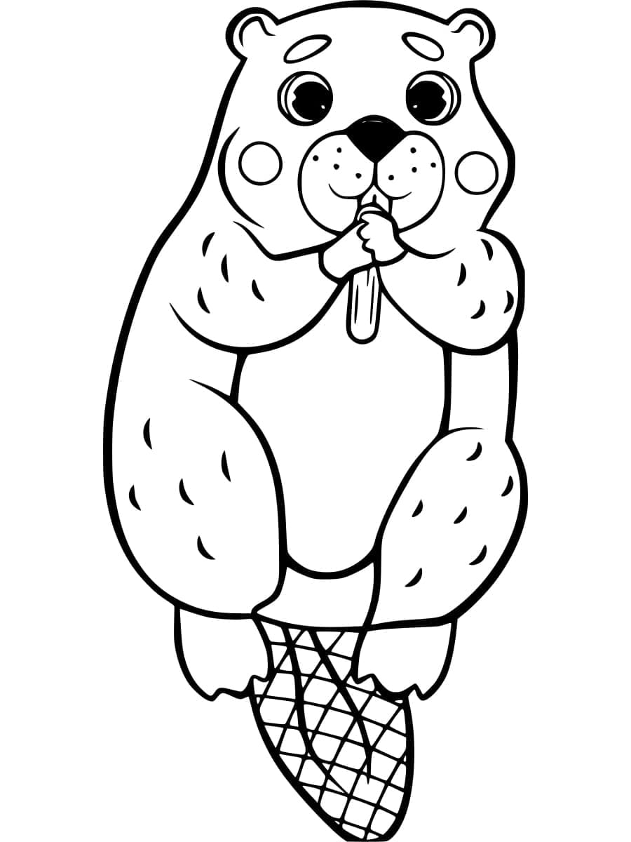 Bobr pro Děti omalovánka