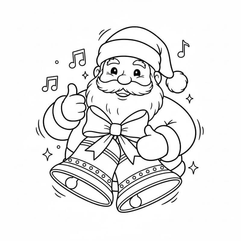 Ježíšek a Vánoční Zvonek omalovánka