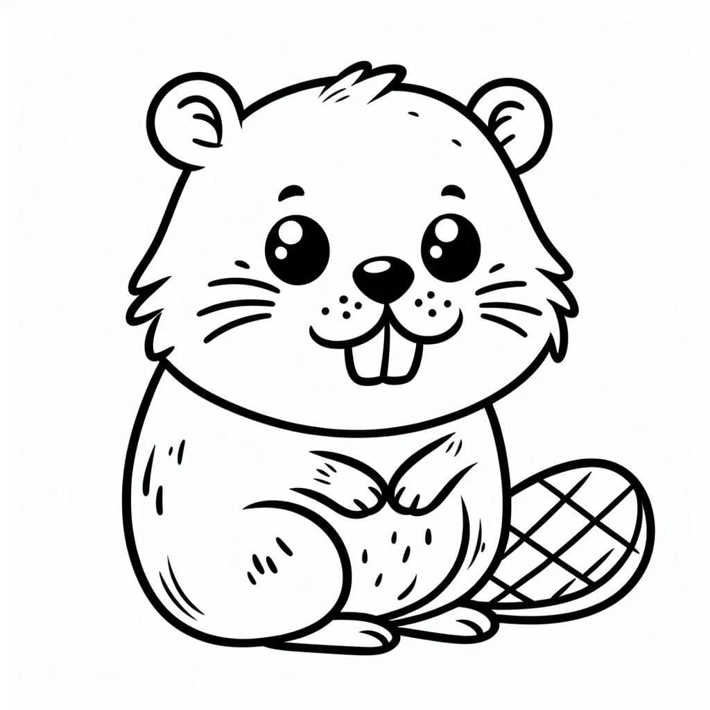 Okouzlující Bobr omalovánka
