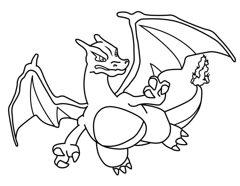 Pokémon Charizard omalovánka