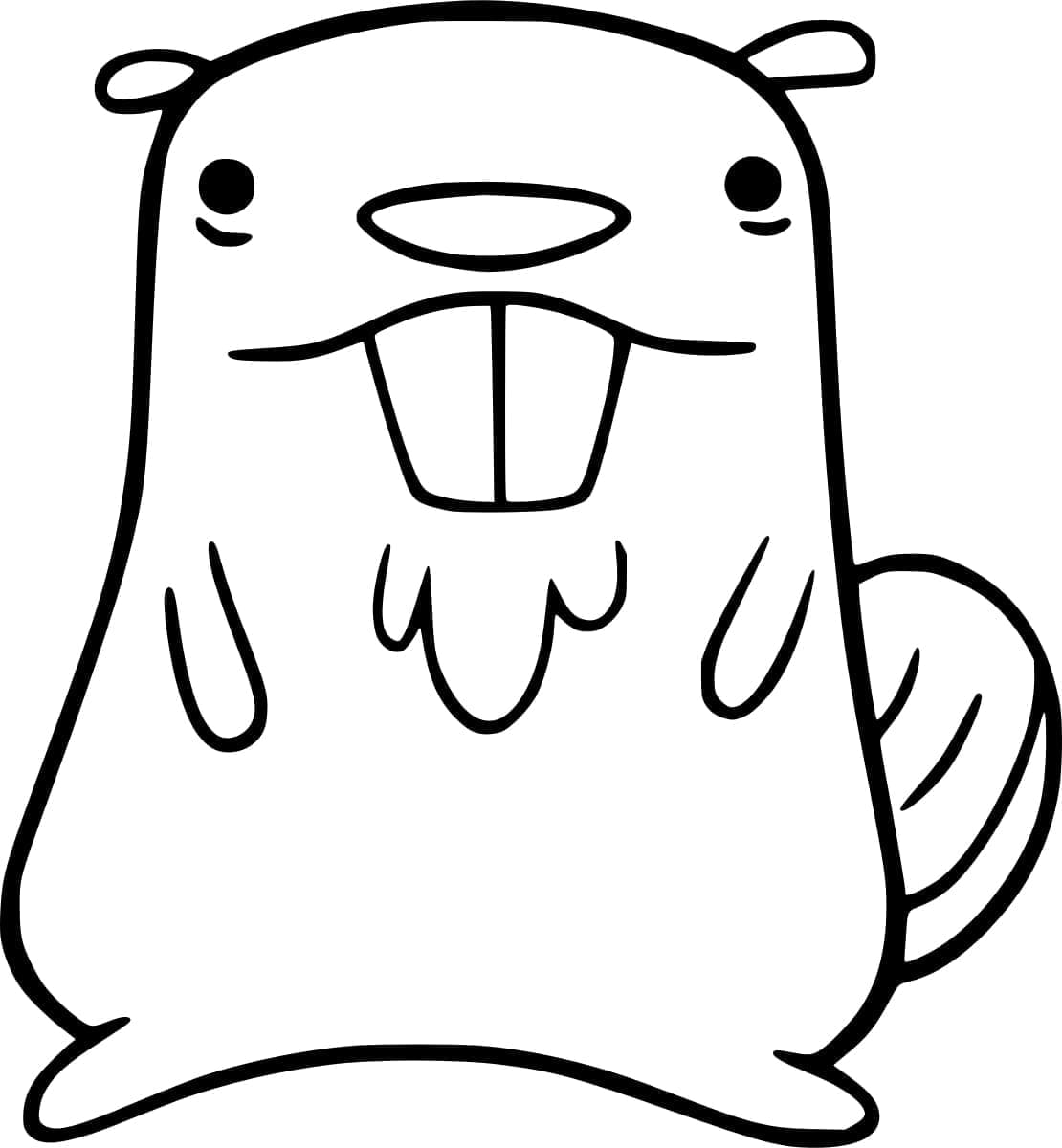 Snadný Bobr omalovánka