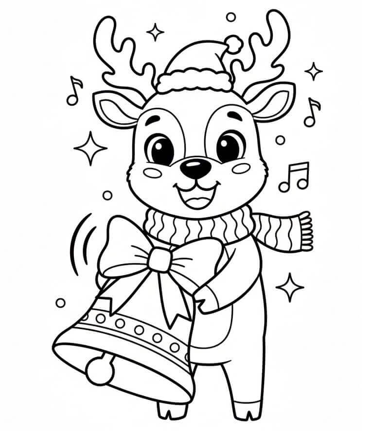 Sob a Vánoční Zvonek omalovánka