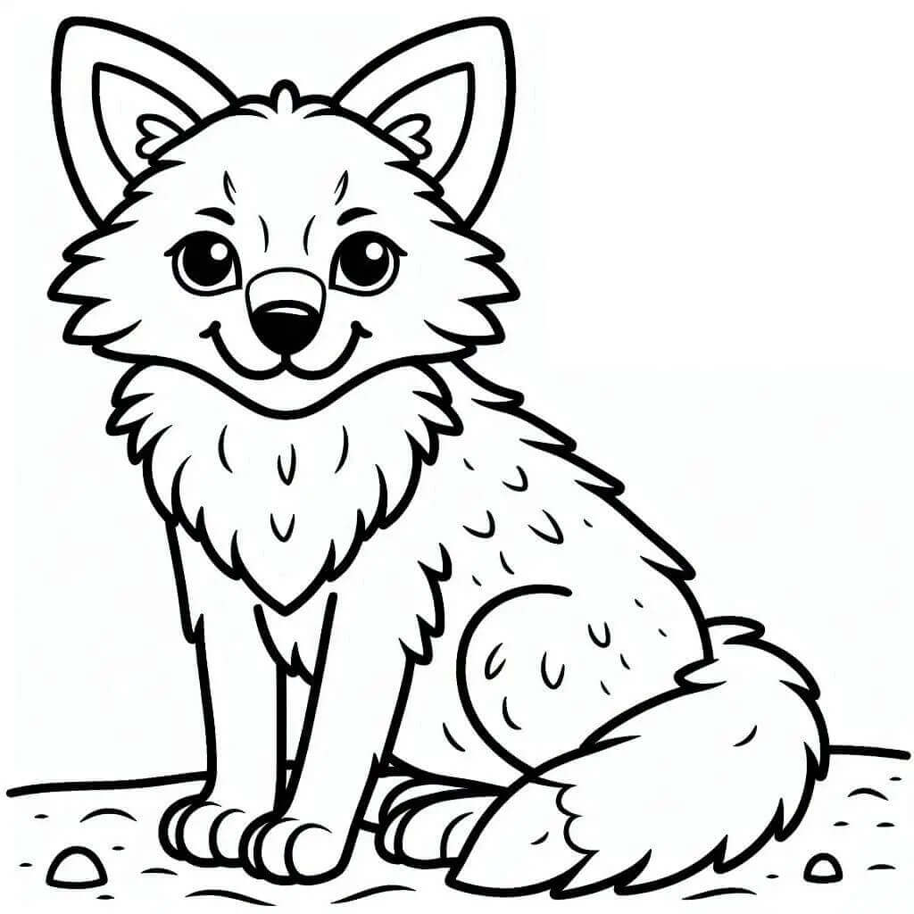 Šťastný Kojot omalovánka