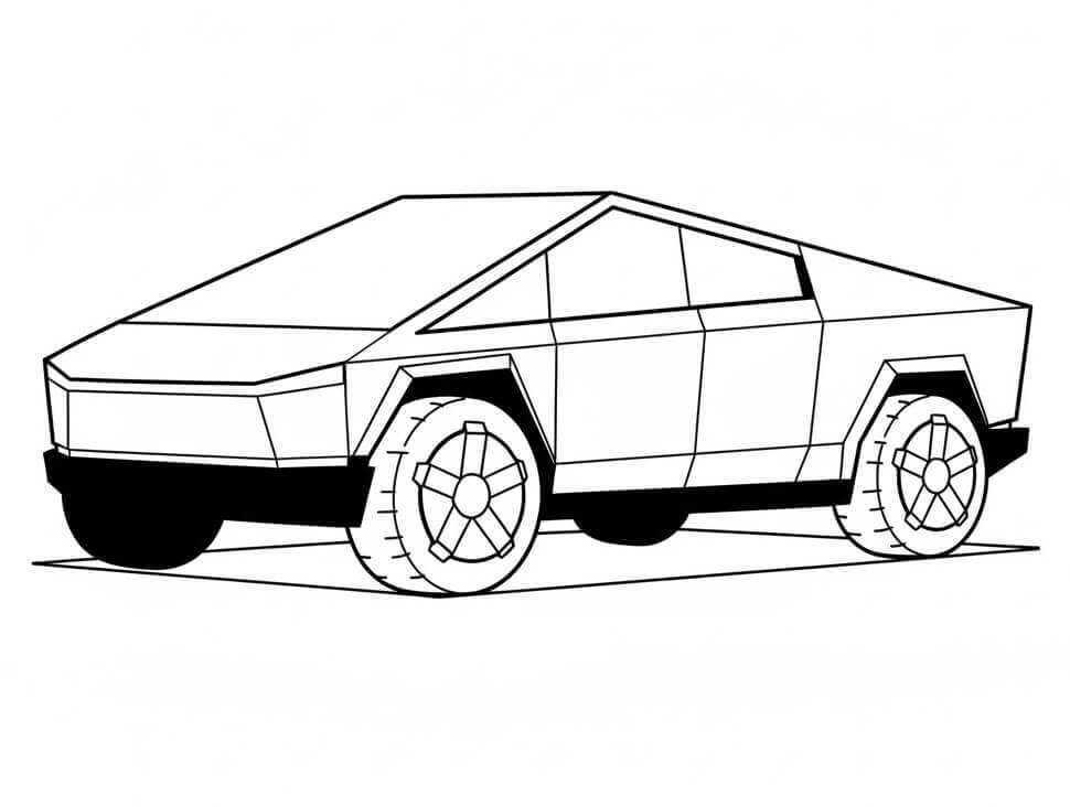 Tesla Auto omalovánka