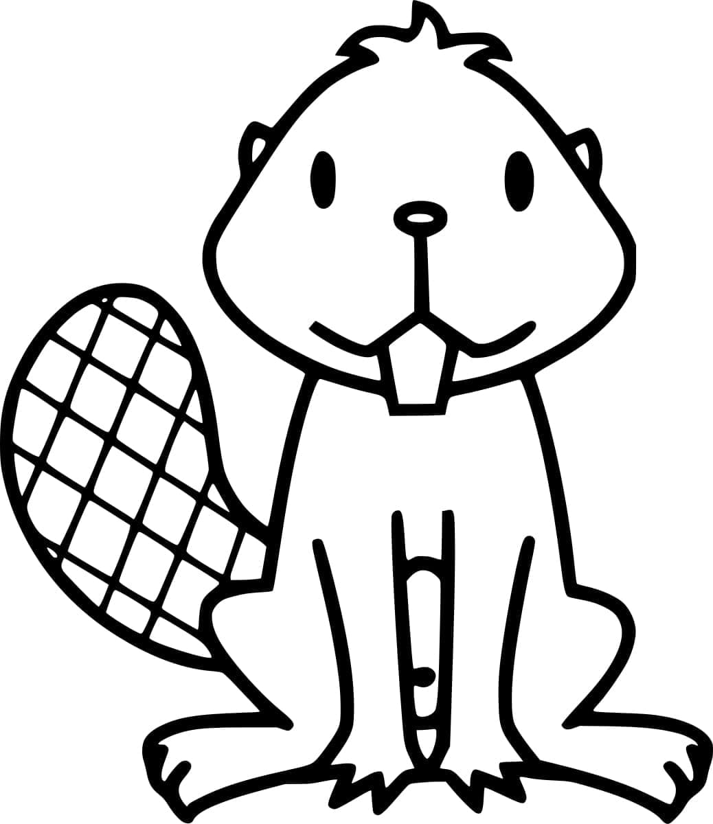 Tisk Bobra omalovánka