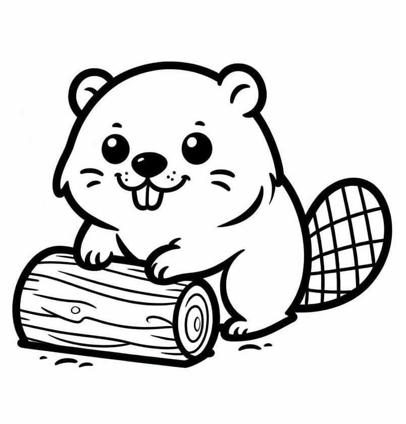Velmi Roztomilý Bobr omalovánka