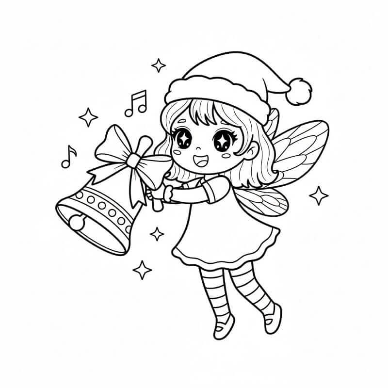 Víla a Vánoční Zvonek omalovánka
