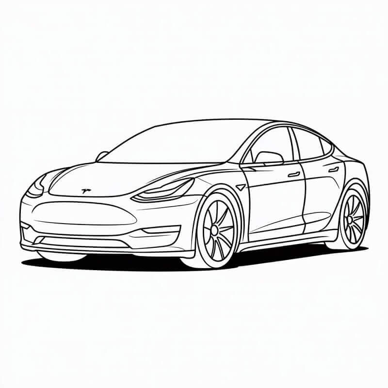 Základní Tesla omalovánka